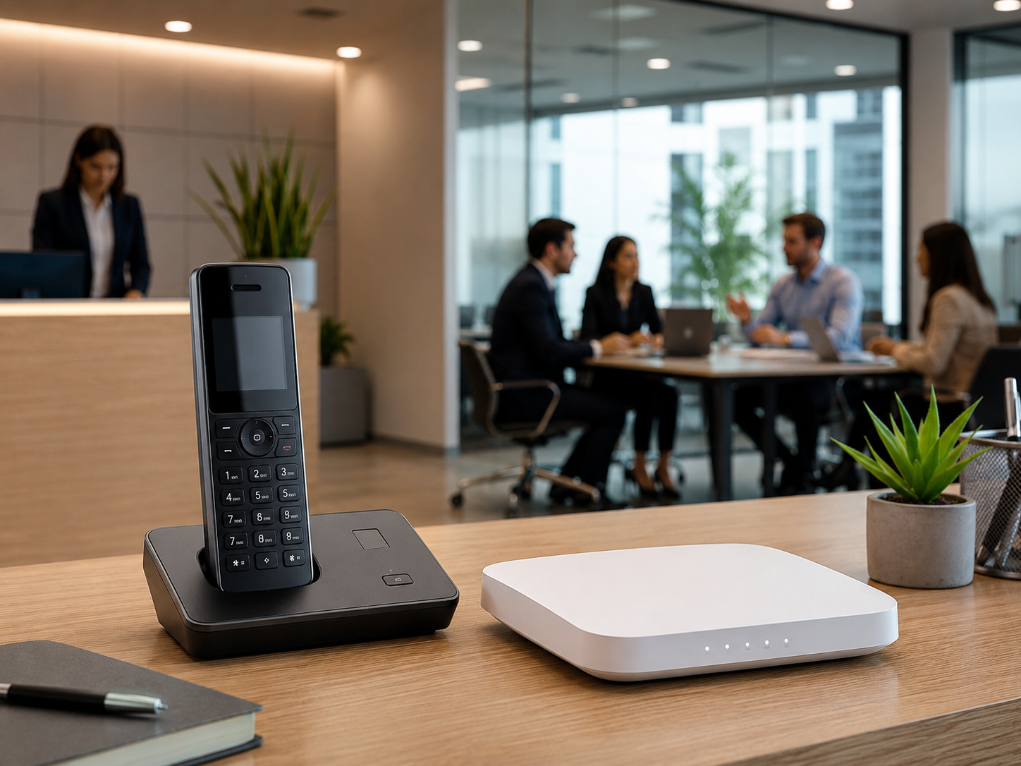 Professional UAE office with a reception and meeting area